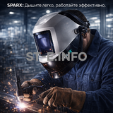 Маска сварщика Sparx с устройством подачи воздуха - st-e.info - Санкт-Петербург