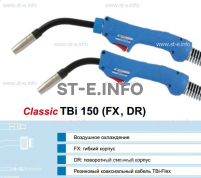 Горелка для полуавтоматической сварки TBi 150-DR-blue-ESG, с поворотным корпусом, длина 3 метра - st-e.info - Санкт-Петербург