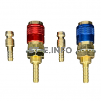 Комплект разъемов быстросъемных красный + синий с соединителем М6 - st-e.info - Санкт-Петербург