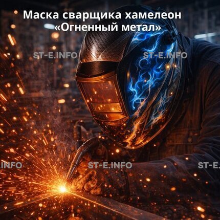Маска сварщика хамелеон «Огненный метал» (YXE-718G PRO) - st-e.info - Санкт-Петербург